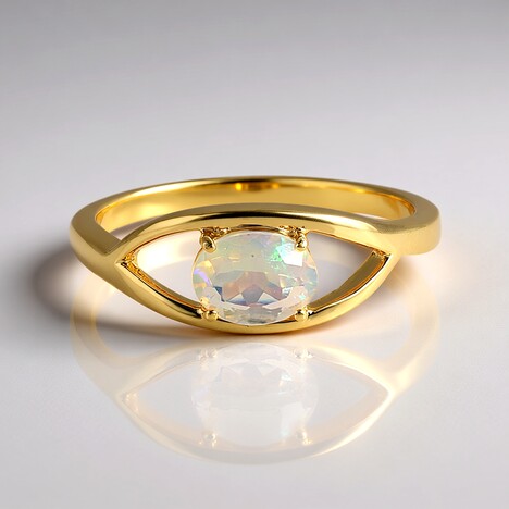 Bague en argent et Opale Welo