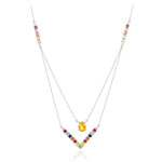 Collana in oro con Zaffiro Arancione Ban Ka Cha