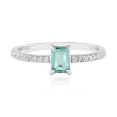 Anello in argento con Smeraldo Color Paraiba