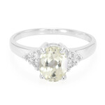 Kanariengelber Kunzit-Silberring