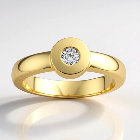 Anello in argento con Diamante SI1 (G) (Annette)
