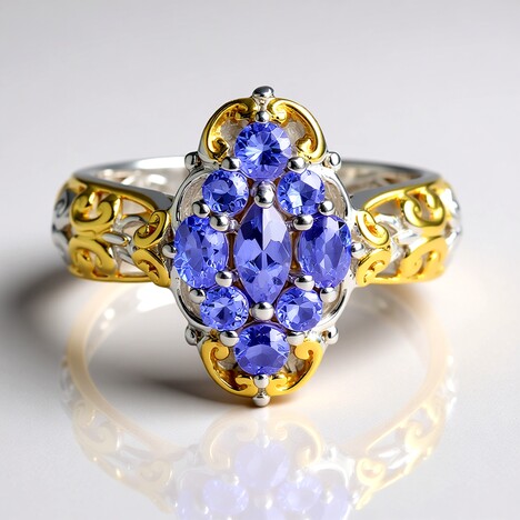 Anello in argento con Tanzanite (Gems en Vogue)