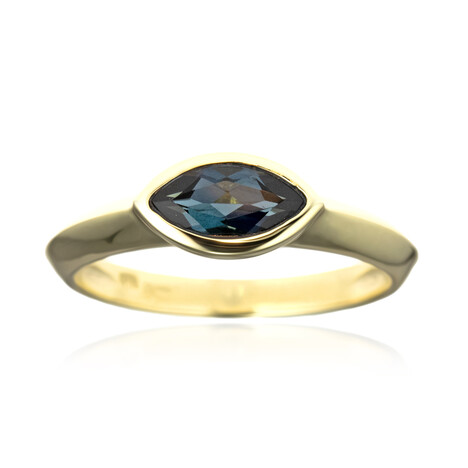 9K Indicolite Gold Ring (CUSTODANA)