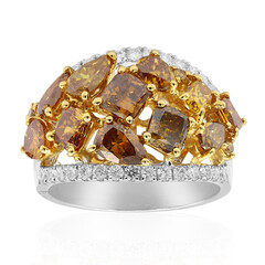 Gouden ring met SI2 Oranje Diamanten (CIRARI)