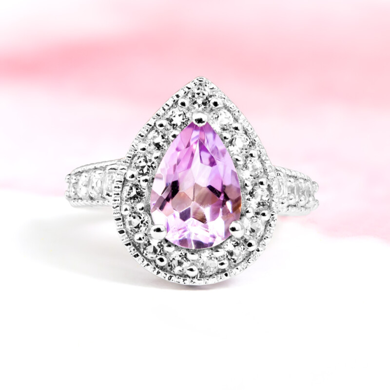 Lavendel-Amethyst-Silberring