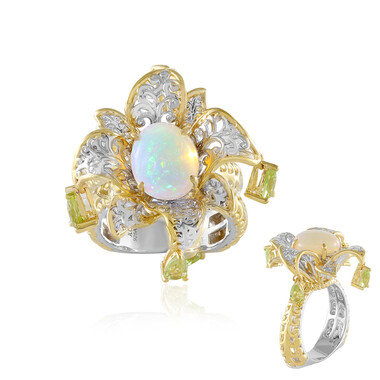Welo-Opal-Silberring (Gems en Vogue)