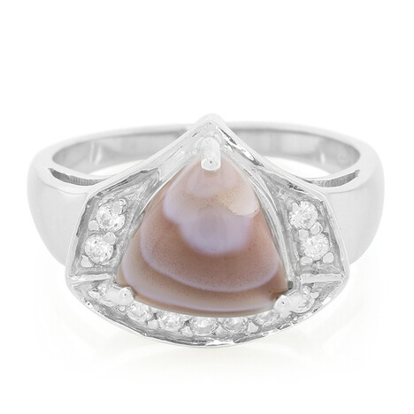 Anello da uomo in argento con Agata Botswana