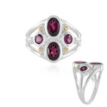 Anillo en plata con Rodolita (Granulieren)
