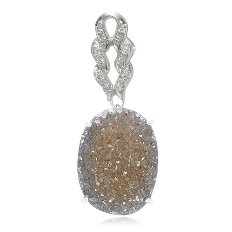 Glitzer-Achat-Silberanhänger