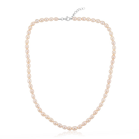 White Freshwater Pearl Silver Necklace (TPC)
