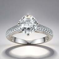 Anillo en plata con Topacio blanco