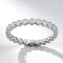 Bague en argent et Topaze blanche