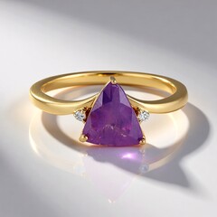 Anello in oro con Zaffiro Luc Yen (non riscaldato)