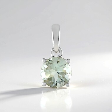 Colgante en plata con Amatista verde