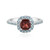 Anillo en plata con Granate de Mozambique
