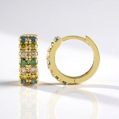 Orecchini in oro con Diamante Cioccolato SI2