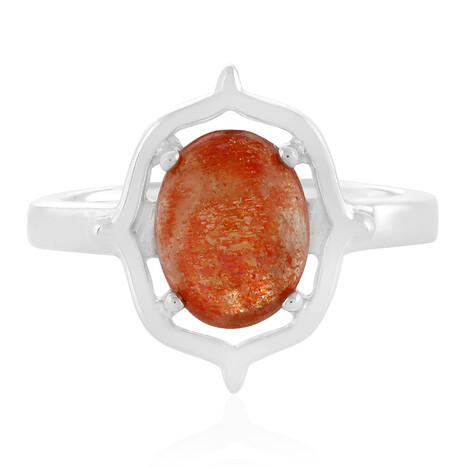 Zilveren ring met een zonnesteen