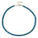 Collier en argent et Apatite bleu néon