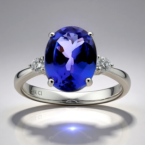 Anello in oro con Tanzanite AAA (CIRARI)