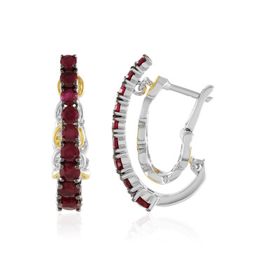 Orecchini in argento con Rubino della Birmania (Gems en Vogue)