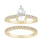 Anillo en plata con Topacio blanco