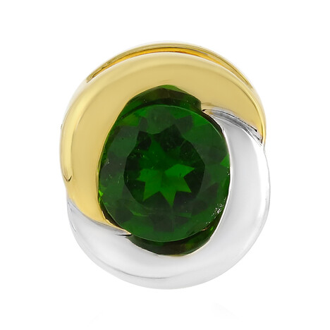Pendentif en argent et Diopside de Russie (MONOSONO COLLECTION)