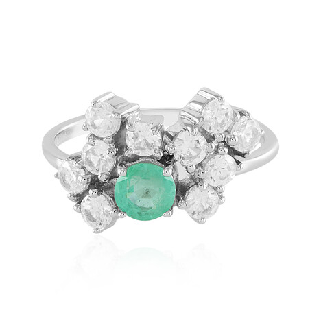 Russischer Smaragd-Silberring (de Melo)