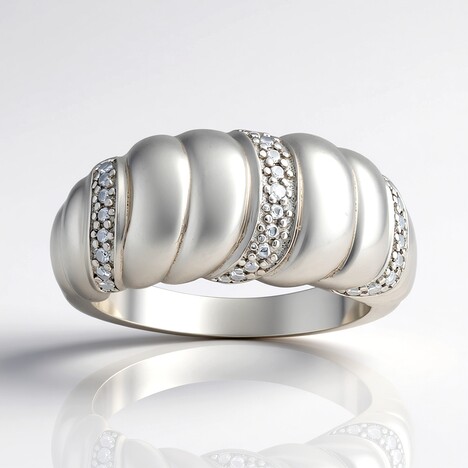 Anello in argento con Diamante I3 (I)