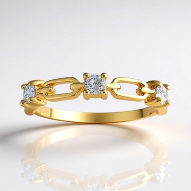 9K SI1 (G) Diamond Gold Ring (Annette)