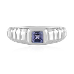 Zilveren ring met een tanzaniet (de Melo)