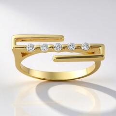 Anello in oro con Diamante SI2 (H) (de Melo Gold)