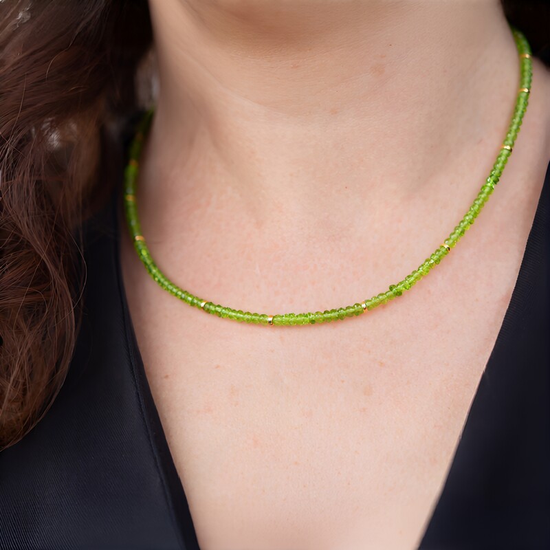 Peridot Silver Necklace