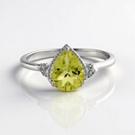 Anello in argento con Quarzo Limone