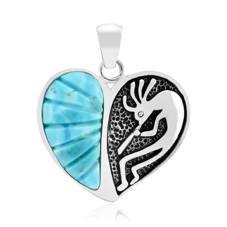 Colgante en plata con Turquesa azul del Mohave Kingman (Jones Lee)