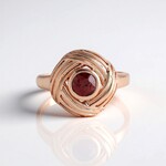 Anello in argento con Zircone Rosa (SAELOCANA)
