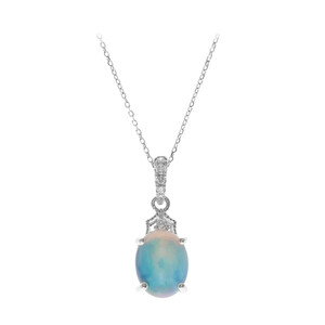 Collier en or et Opale Welo AAA