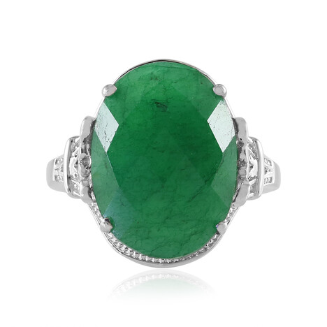 Smaragdfarbener Beryll-Silberring