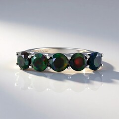 Anello in argento con Opale Mezezo (de Melo Essence)