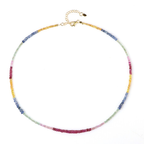 Edelstein-Silberhalskette