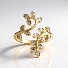 Bague en or et Diamant chocolat I2