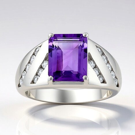 Anello in argento con Ametista (de Melo Essence)