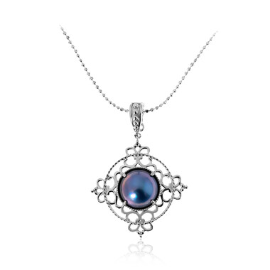 Mabe-Perlen-Silberhalskette (Dallas Prince Designs)
