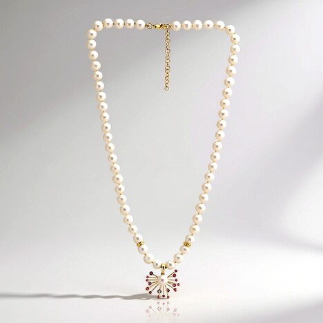Collana in oro con Perla d'Acqua Dolce Bianca (Michelle Albala)