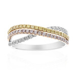 Gouden ring met I1 Roze Diamanten (CIRARI)