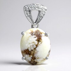 Ciondolo in argento con Magnesite