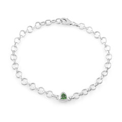 Zilveren armband met een Lemshuku tsavoriet