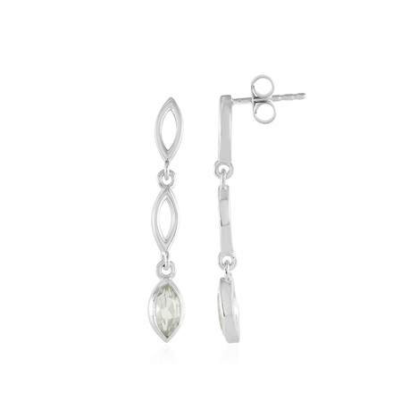 Pendientes en plata con Amatista verde