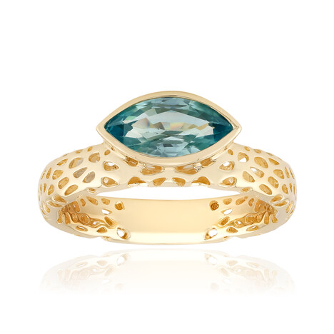 Anillo en oro con Zircón de Ratanak Kirí (Ornaments by de Melo)