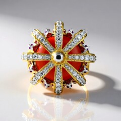 Anello in argento con Calcedonio Rosso
