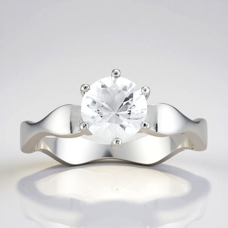 Bague en argent et Quartz blanc